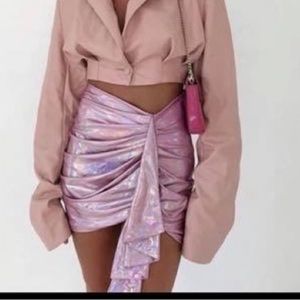 Pink iridescent party skirt NYE or birthday